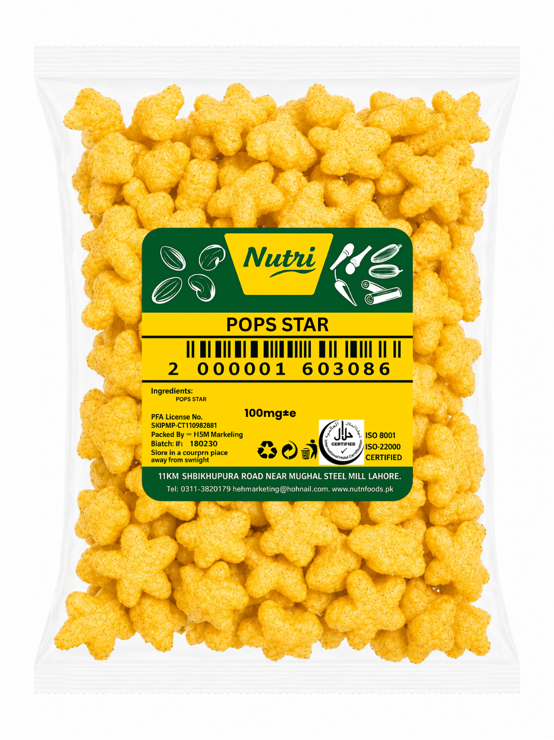 Pops Star – Crunchy Star-Shaped Snack Pops