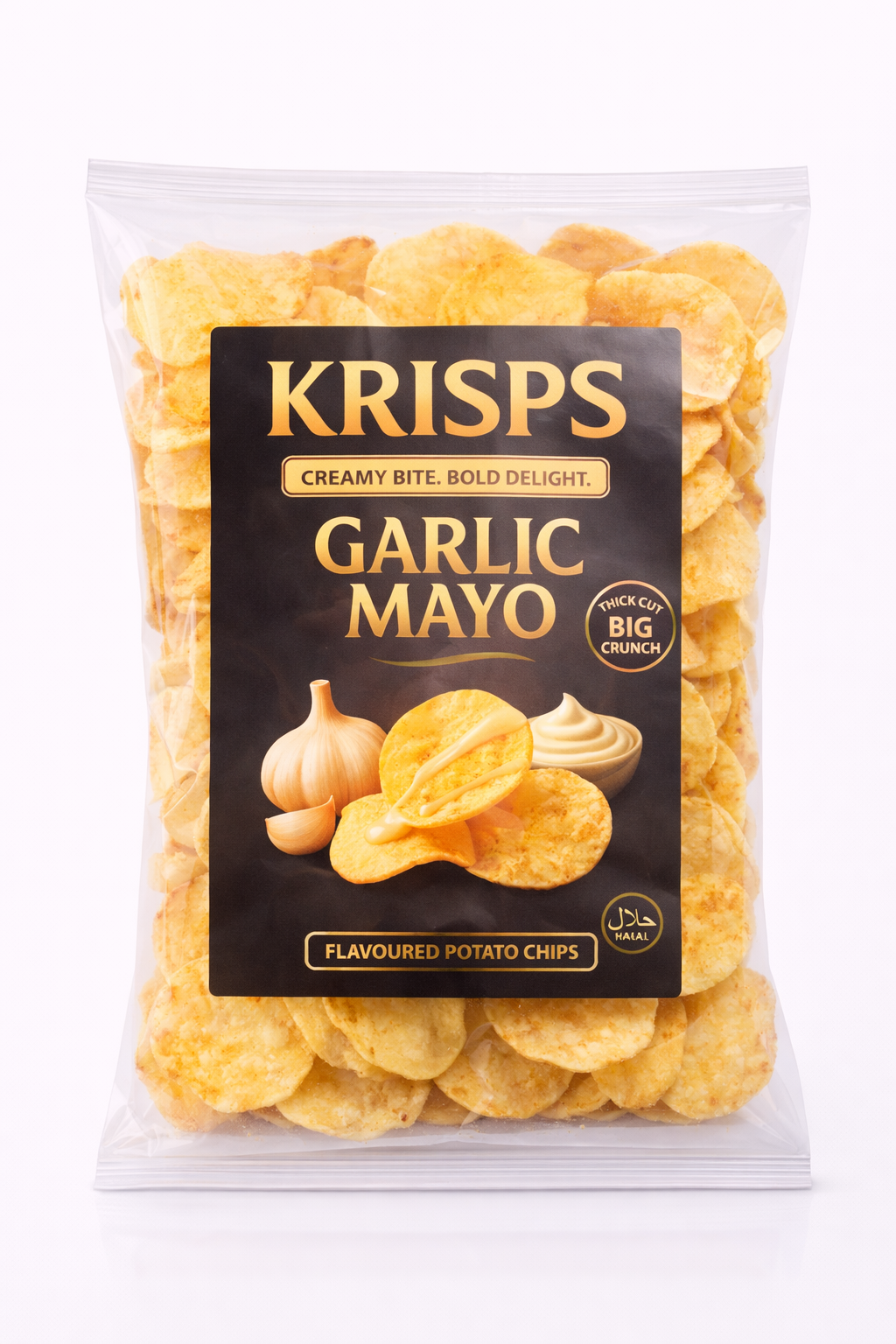 Krisps Garlic Mayo – Creamy & Savory Crunchy Snack