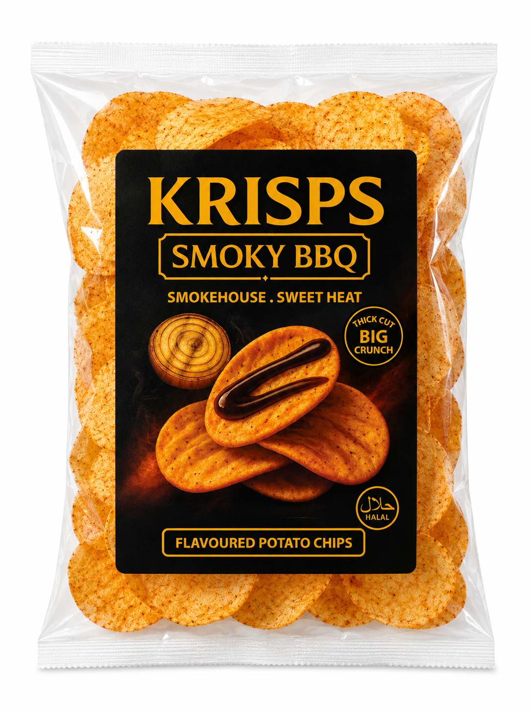 Krisps Smoky BBQ – Smoky & Savory Crunchy Snack